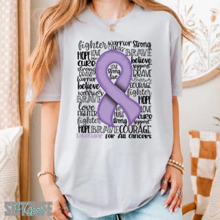 Support, Strength and Awareness of All Cancers T-Shirt (Adult)