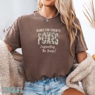 Hamilton County Foxes Supporting the Troops T-Shirt (Adult)