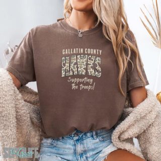 Gallatin County Hawks Supporting the Troops T-Shirt (Adult)