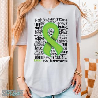 Support, Strength and Awareness of Lymphoma Cancer T-Shirt (Adult)