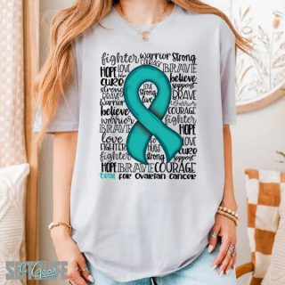 Support, Strength and Awareness of Ovarian Cancer T-Shirt (Adult)