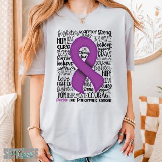 Support, Strength and Awareness of Pancreatic Cancer T-Shirt (Adult)