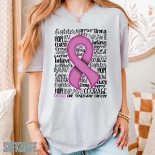 Support, Strength and Awareness of Testicular Cancer T-Shirt (Adult)