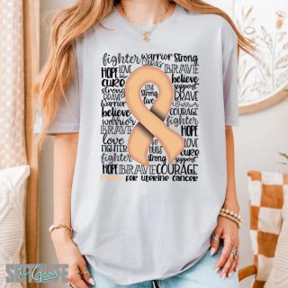 Support, Strength and Awareness of Uterine Cancer T-Shirt (Adult)